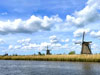 オランダのキンデルダイクの風車群